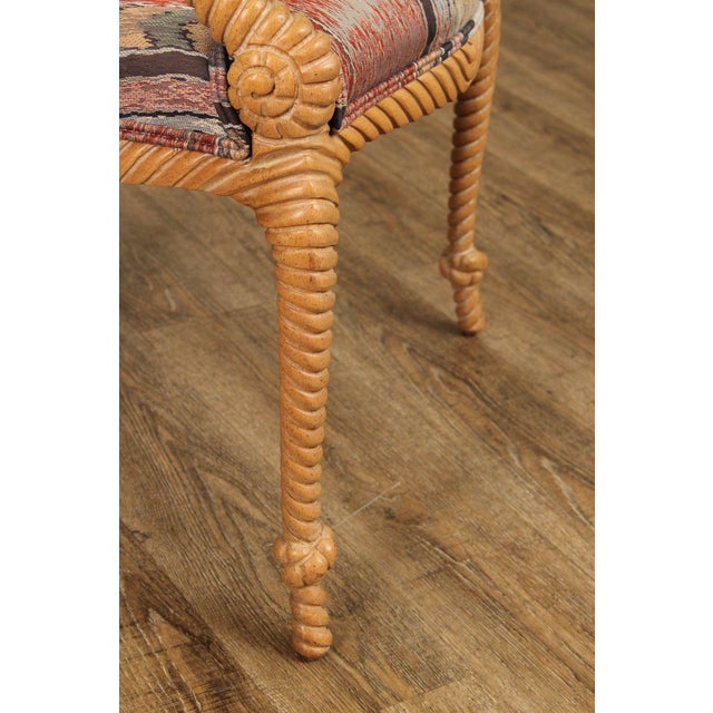 Italian Pair of Roped Carved Armchairs For Sale - Image 9 of 12
