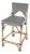 Creanly 25.25 in. Seat Height Rectangular Rattan Counter Stool with Back, Black For Sale