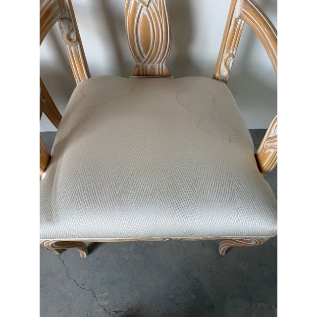 Vintage Regency Faux Bois Palm Dining Chairs – A Pair For Sale - Image 9 of 12