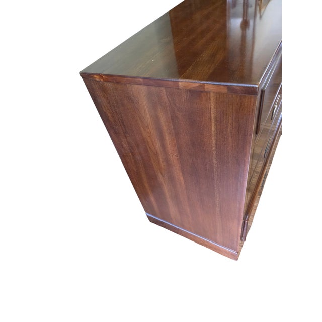 1980s Ethan Allen Canova Campaign Dresser Chest of Drawers Console Sideboard For Sale - Image 17 of 18