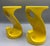 Incredible pair of enameled metal Italian 1970s wall hooks/hanging organizers. Sculptural unique design. Sunny yellow...