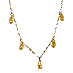 Late 20th Century Elsa Peretti Tiffany & Co. 18k Gold Tear Drop Necklace