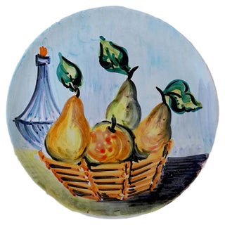 Vintage Ceramic Plate by SIC For Sale