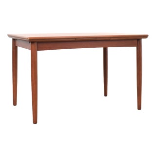 Mid-Century Danish Teak Extendable Dining Table, 1960s For Sale