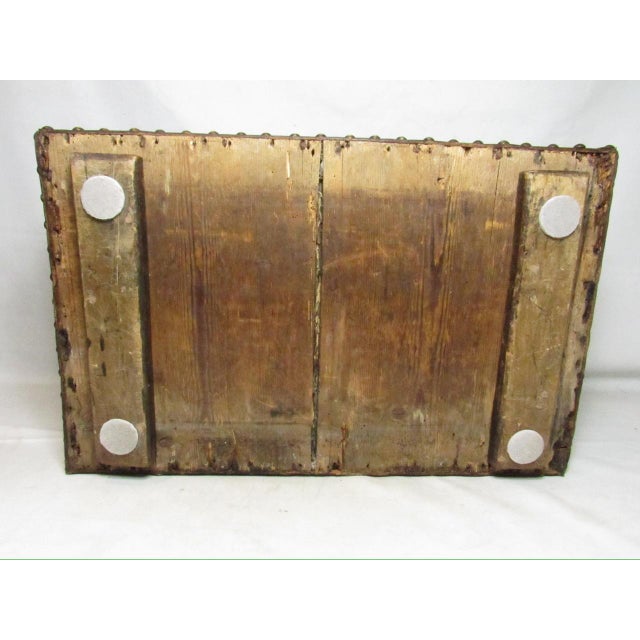 Antique Spanish Leather Bound Trunk For Sale - Image 15 of 17