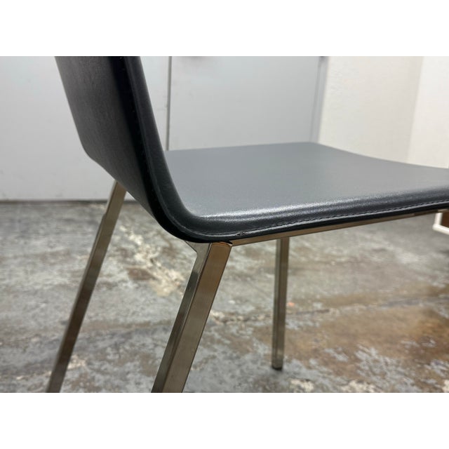 Cb2 Phoenix Carbon Gray Dining Chairs, Set of Six For Sale - Image 9 of 12