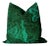 Jim Thompson / Tony Duquette Malachite Throw Pillow - Dark Green Sofa Accent Pillow For Sale