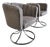 Vintage Chrome and Plaid Swivel Club Chairs For Sale