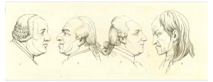 Thomas Holloway, Heads of Men, Original Etching, 1810