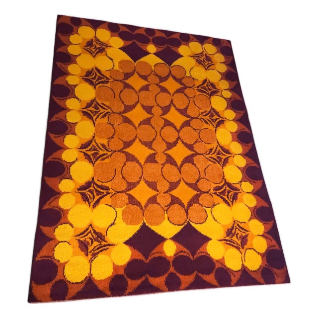 Mid-Century Modern Rug in Wool, Germany, 1970s For Sale