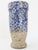 Terracotta Ceramic Vase with Blue and White Flowers For Sale - Image 6 of 11