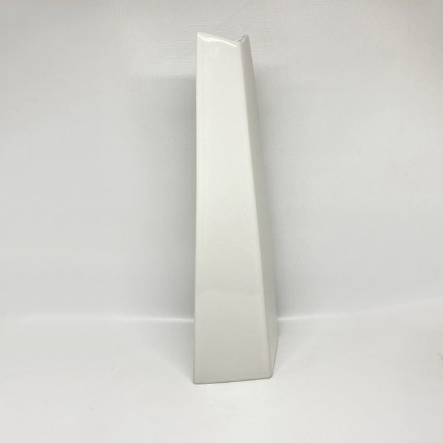 Vintage Studio Nova Ceramic Postmodern Faceted Vase For Sale - Image 4 of 13