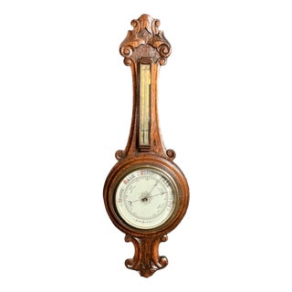 Antique Oak Barometer, 1905 For Sale