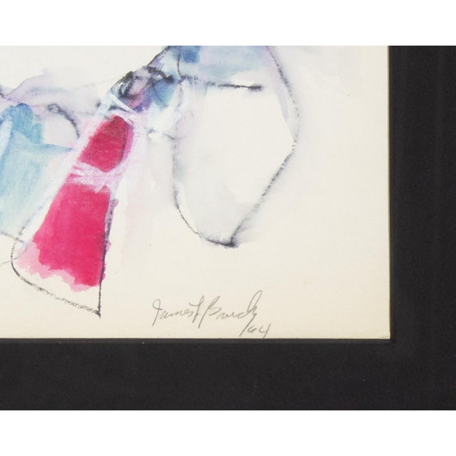 1960s 1964 Abstract Mixed Media Painting by James L. Bruch For Sale - Image 5 of 10
