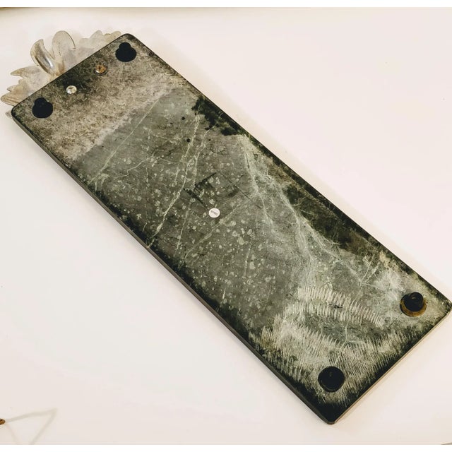 1980s Arthur Court Rabbit Bunny Green Marble Board For Sale - Image 5 of 6