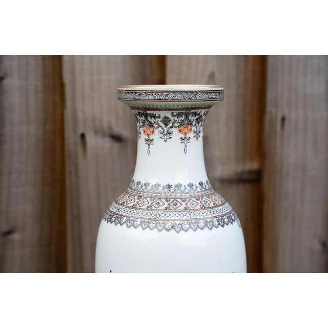 20th Century Chinese Famille Rose Grisaille and Iron Red Porcelain Vase For Sale - Image 16 of 18