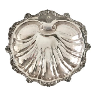 Vintage English Crested Shell Dish For Sale
