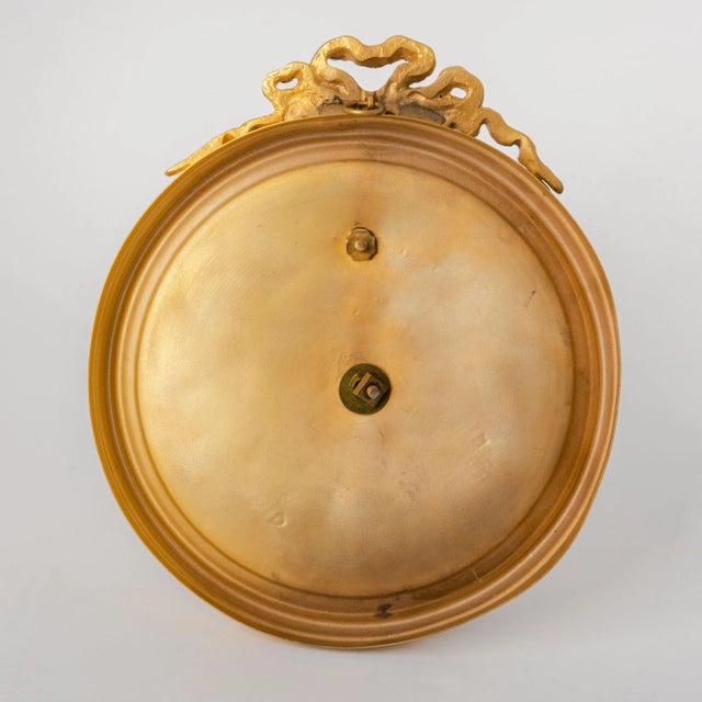 Pair Of French Gilt Bronze Round Figural Wall Plaques, France, 19th Century Attributed To F. Barbedienne 10"X2"X2"