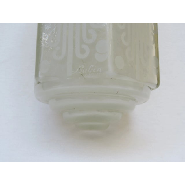 1930s Vintage Art Deco Hexagonal Pendant Lamp For Sale - Image 5 of 16