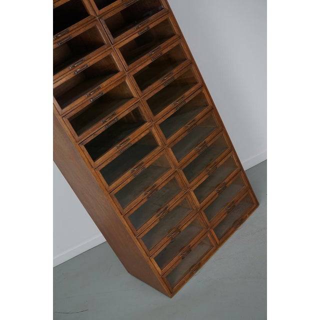 Vintage Dutch Oak Haberdashery Shop Cabinet, 1930s For Sale - Image 13 of 15