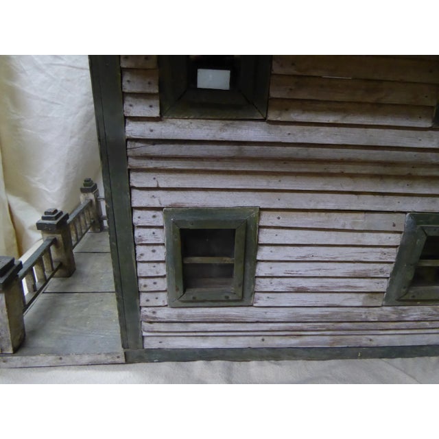 Wood Antique Model of Train Station For Sale - Image 7 of 11