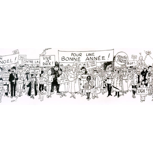 Paper 2013 Original Exhibition Poster, Le Monde De Tintin (Characters) Recto/Verso For Sale - Image 7 of 13