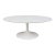 Mid-Century Modern Eero Saarinen Style 42" Oval White Tulip Coffee Table For Sale