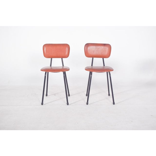 Red Chair in Red Synthetic Leather, 1970s For Sale - Image 8 of 9