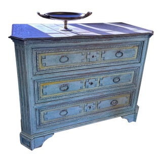 1990s Rustic Light Blue Dresser For Sale