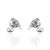 Metal Art Nouveau Inspired 1.85 Ct Emerald & Diamond Stud Earrings - A Pair For Sale - Image 7 of 13