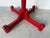 Red 1980’s Italian Postmodern Memphis Style Red Stained Wood Floor Standing Hat & Coat Stand For Sale - Image 8 of 12