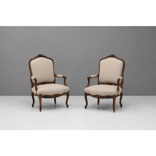 Set of Antique Armchairs, 1880 For Sale - Image 3 of 8