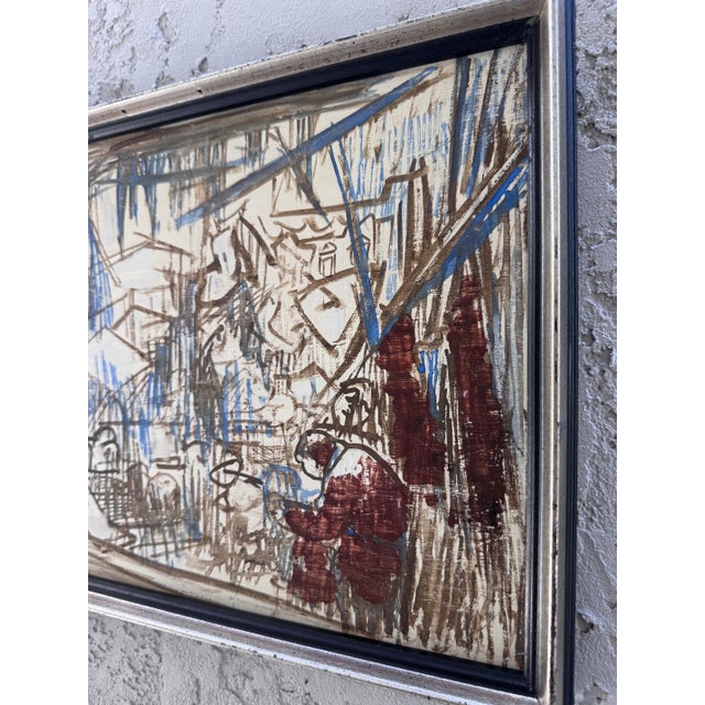 1980s Fritz Wilhelm Faiss Abstract Expressionist Painting on Board, 1980 For Sale - Image 5 of 7