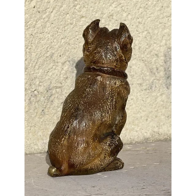 Vienna Bronze Seated Bulldog For Sale - Image 5 of 11