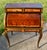 Brass Antique French Walnut Desk Burl Brass Inlay Cylinder Roll Style Bureau Ormolu For Sale - Image 8 of 16