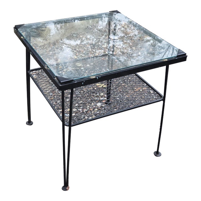 Vintage Woodard Pinecrest Outdoor End Table For Sale