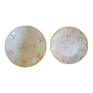 Haviland & Company Limoges Child's Porcelain Bowl & Plate Ca. 1896 For Sale