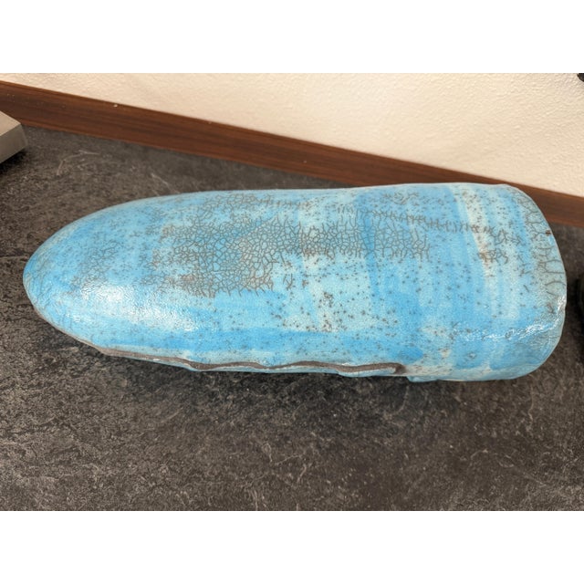 Whimsical Raku Pottery Crocodile Head For Sale In Palm Springs - Image 6 of 16