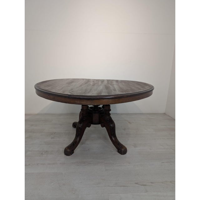 Antique Oval Coffee Table in Mahogany with Marquetry For Sale - Image 13 of 15
