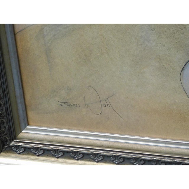 Jurgen Gorg "Zum Wohl" Acrylic on Canvas Custom Framed Hand Signed Make Offer For Sale In Denver - Image 6 of 7