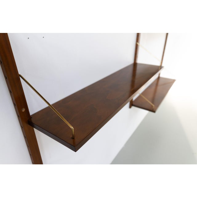 Brown Danish Walnut Shelving System Royal by Poul Cadovius for Cado, 1950s For Sale - Image 8 of 18