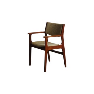 Johannes Andersen Teak Captains Dining Chair For Sale
