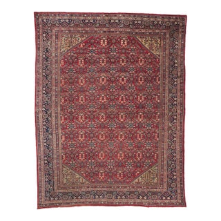 Late 19th Century Persian Mahal Rug, 10'09 X 13'09 For Sale