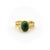 Modern 1990s 22k Gold Hand-Hammered Ring With Blue-Green Tourmaline Cabochon For Sale - Image 3 of 10