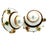 Vintage Maz 14k Gold Conch Shell Mabe Pearl Gemstone Clip Earrings, Pair For Sale - Image 4 of 13