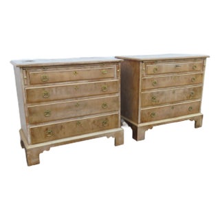 E J Victor Large Nightstands Commodes Dressers With Pullout Tray a Pair 6285 For Sale