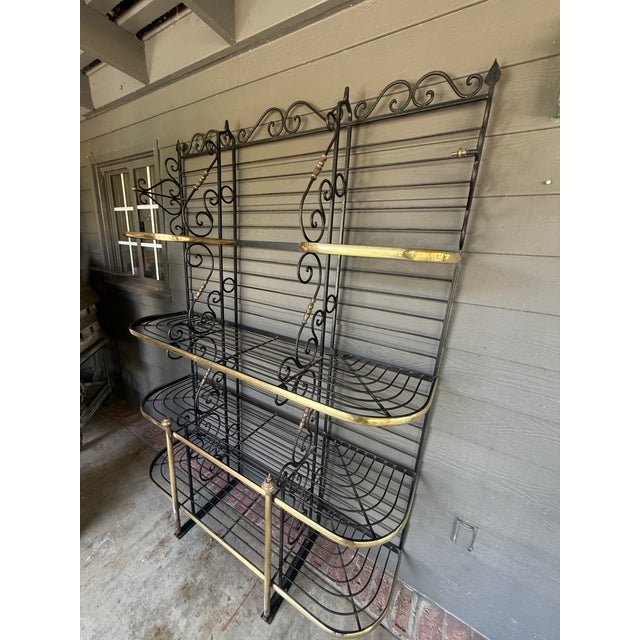 Bakers rake in amazingly beautiful condition. Polished brass with loads of detail. This is one of the nicest bakers racks...