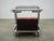 Space Age Chrome, Smoked Glass and Wood Bar Cart, 1970s For Sale - Image 9 of 15