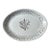 1970s White Ceramic Wheat Platter With Gold Details For Sale
