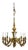 French Empire Style Solid Brass 8 Arm Chandelier For Sale